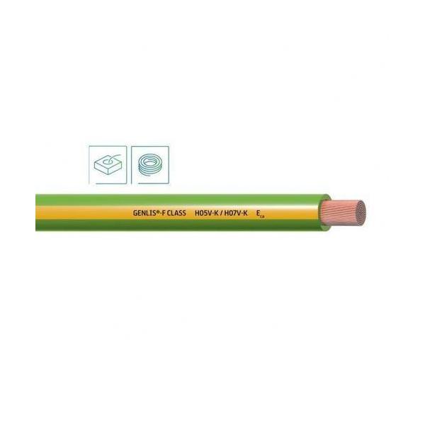 CABLE GENLIS-F CLASS H05V-K/H07V-K 1x4 AMARILLO / VERDE (SE SUMINISTRA EN CAJA)