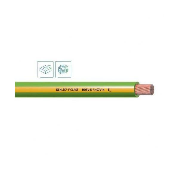 CABLE GENLIS-F CLASS H05V-K/H07V-K 1x6 AMARILLO / VERDE (SE SUMINISTRA EN CAJA)