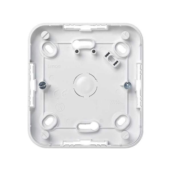 CAJA SUPERFICIE SIMON 73 CON 1 ELEMENTO BLANCO NIEVE