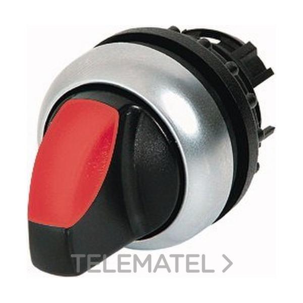 SELECTOR LUMINOSO MANETA CORTA M22-WRLK-R ENCLAVAMIENTO CON 2 POSICIONES ROJO