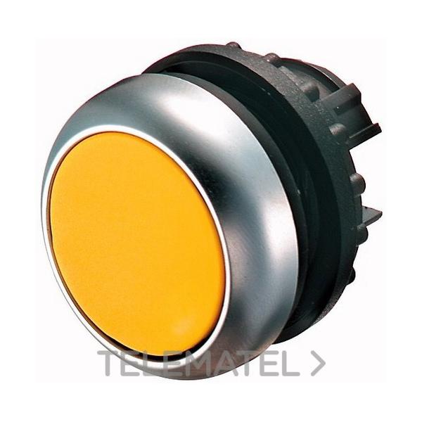 PULSADOR LUMINOSO RASANTE M22-DRL-Y CON ENCLAVAMIENTO AMARILLO