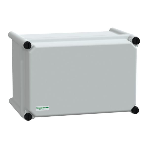 Caja modular aislante PanelSeT PLS, cuerpo de poliéster y tapa ciega IP66 18x27x18cm