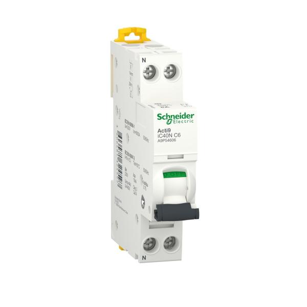 INTERRUPTOR AUTOMTICO EN MINIATURA ACTI 9 IC40N 1PN C 6A 6000A/10kA