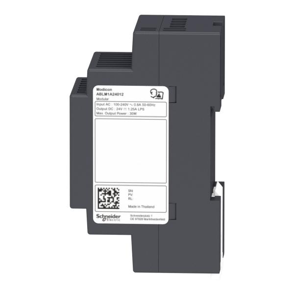 Fuente de alimentación regulada, 100-240v ac, 24v 1.2 a, monofásica, modular