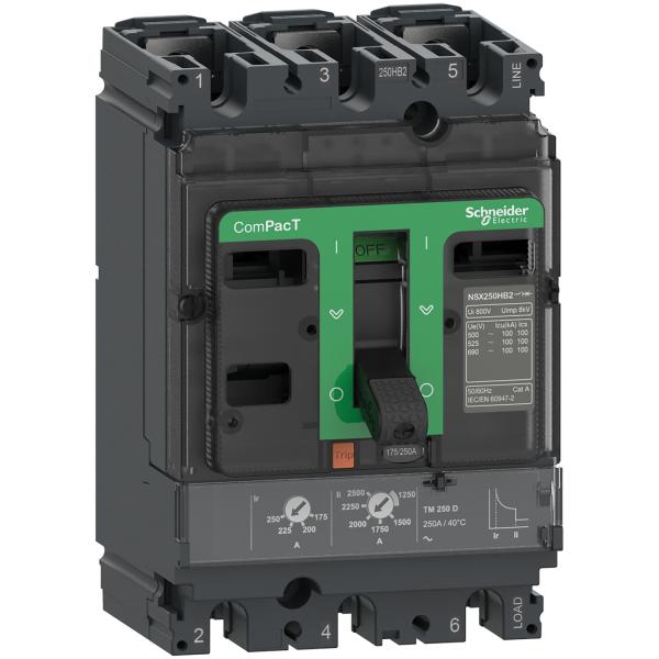 Interruptor automatico ComPacT NSX250F 36kA AC 3P3R 250A TMD