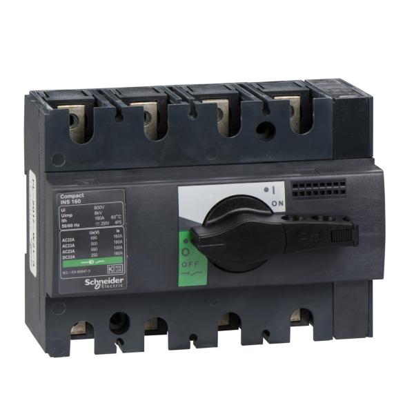 INTERRUPTOR / SECCIONADOR COMPACT 160A 4P EMPOTRABLE NEGRO