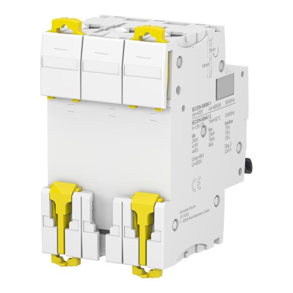 Magnetotérmico, Acti9 iC60N, 3P, 20 A, D curva, 6000 A (IEC 60898-1), 10 kA (IEC 60947-2)