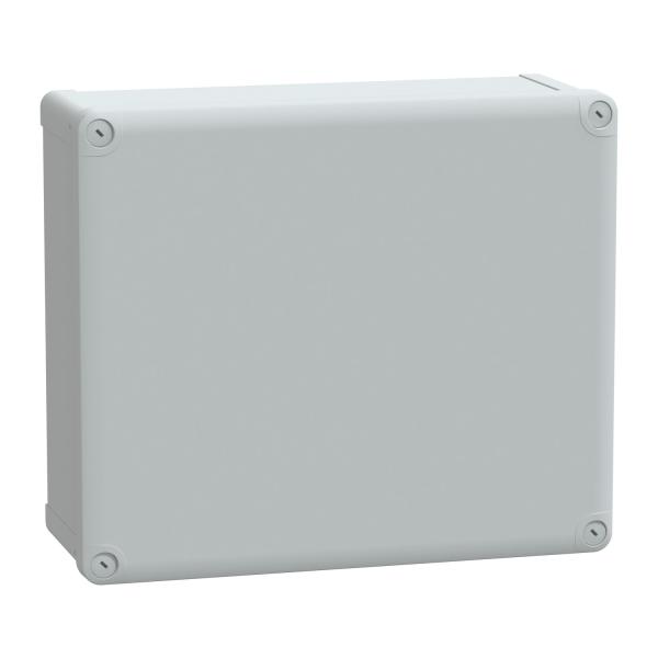 Caja industrial de policarbonato; PanelSeT TBP IP66 IK08 341X291X128 tapa PC ciega altu 20mm