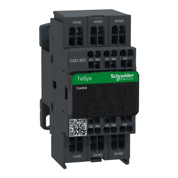Contactor auxiliar TeSys CAD323 - 3NA+2NF 110VCA con terminales de resorte