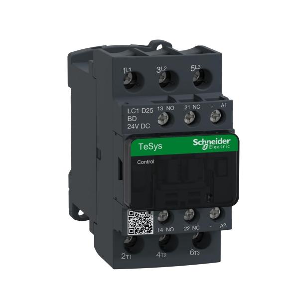 CONTACTOR 25A 1 NA/1 NC 24V CC-AR ANTIPARSITO