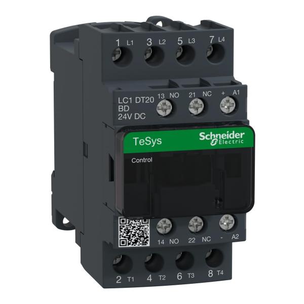 CONTACTOR 20A 1 NA/1 NC 24V CC-AR ANTIPARSITO 4P