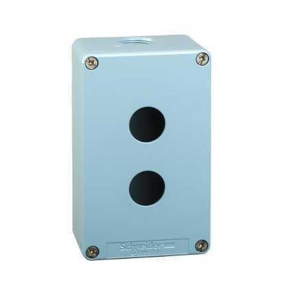 CAJA METLICA IP65 2 TALADROS DIMETRO 22,2 PROFUNDIDAD 49mm AZUL