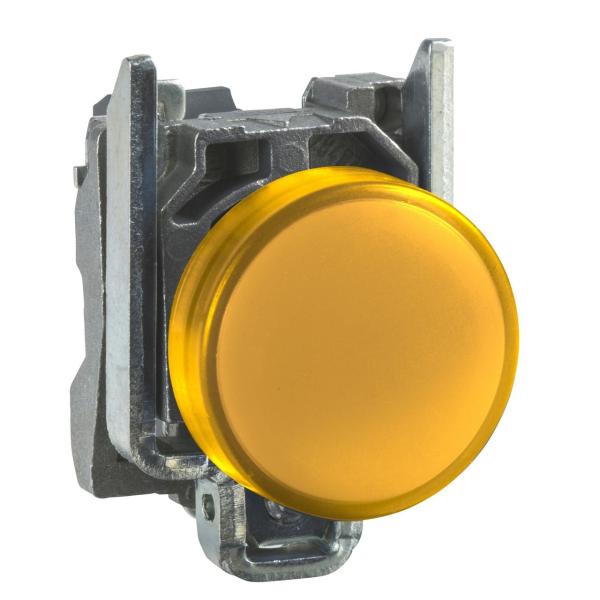 PILOTO LED DIMETRO 22 24V AMARILLO EMBELLECEDOR METLICO