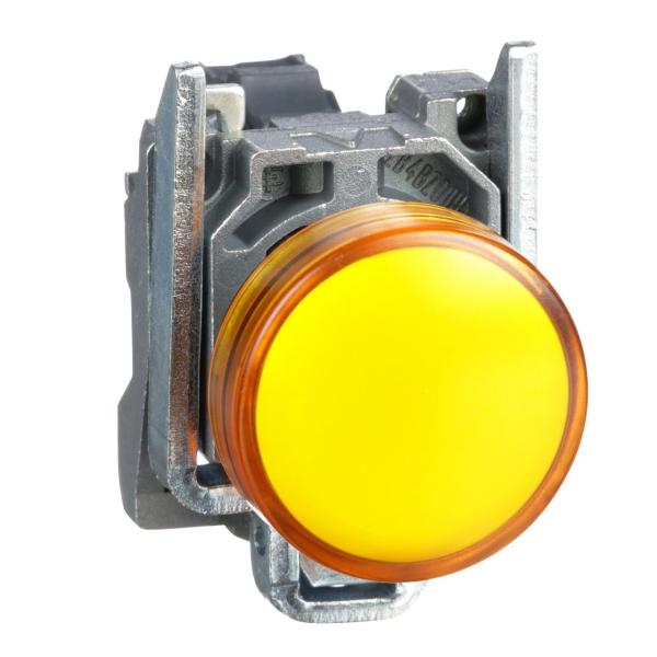 PILOTO LED DIMETRO 22 110-120V AMARILLO EMBELLECEDOR METLICO