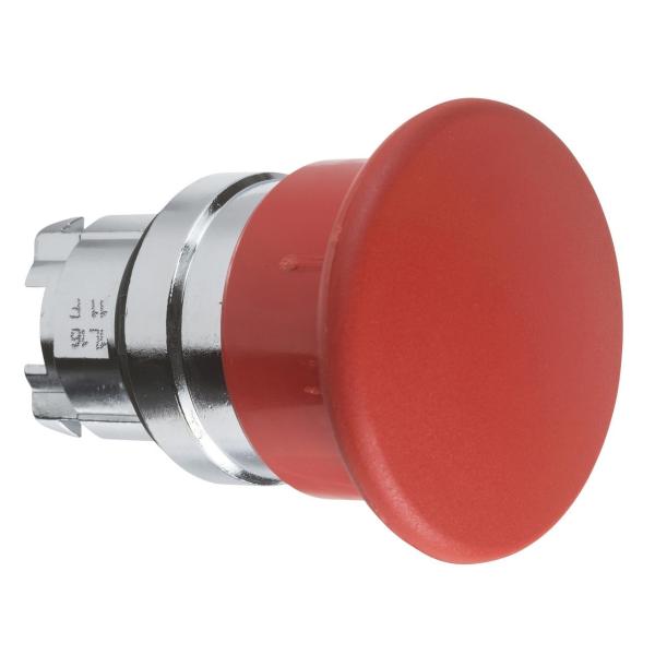 CABEZA PULSADOR SETA DIMETRO 22 40mm ROJA EMBELLECEDOR METLICO