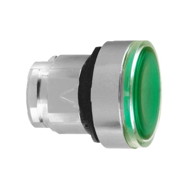 CABEZA PULSADOR LUMINOSO LED RASANTE P-P VERDE