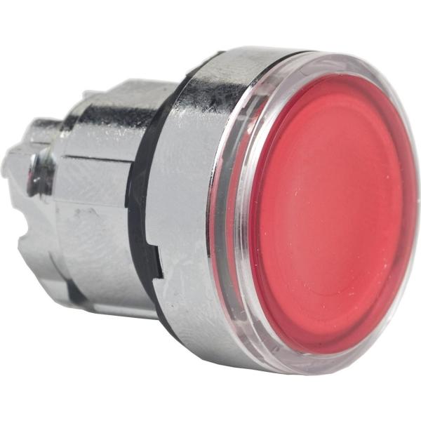 CABEZA PULSADOR LUMINOSO LED RASANTE P-P ROJA