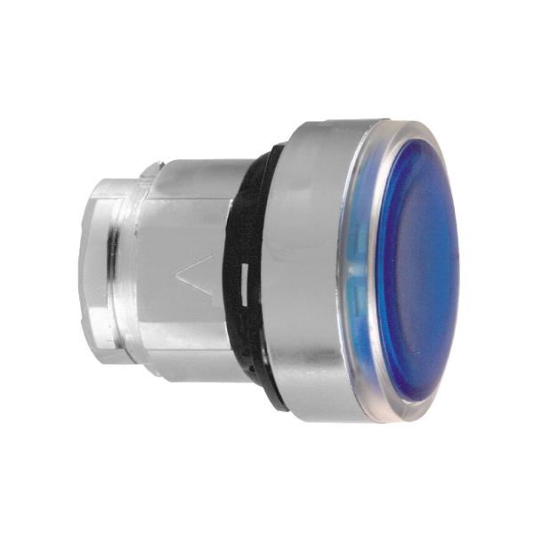 CABEZA PULSADOR LUMINOSO LED RASANTE P-P AZUL