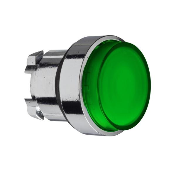 CABEZA PULSADOR LUMINOSO LED SALIDA P-P VERDE