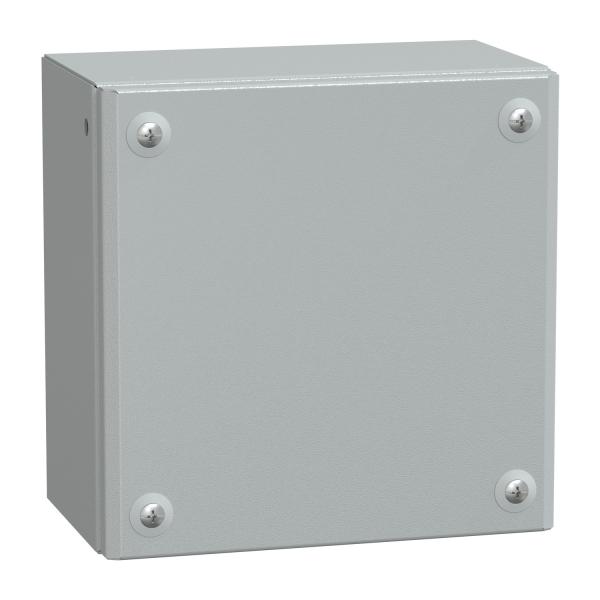 Caja Industrial de acero con puerta ciega, PanelSeT SBM,  H200xW200xD120 IP66 IK10 RAL 7035