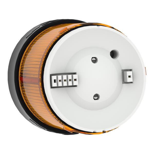 Unidad iluminada - con difusor de luz - luz fija - naranja - 24 v ca/cc