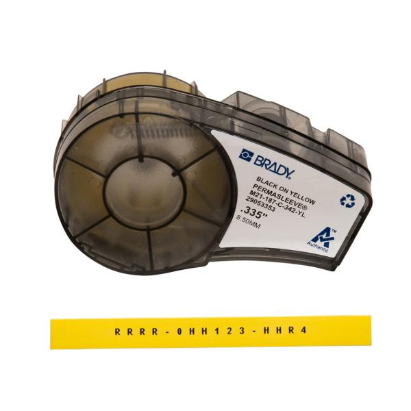 ETIQUETA CABLE 8,50mm DIÁMETRO 1,60-3,80mm NEGRO AMARILLO