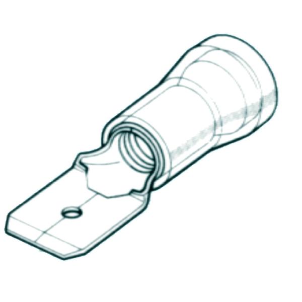 TERMINAL ENTRADA PLANA M-0,25x1,5 PARA L6,3x0,8