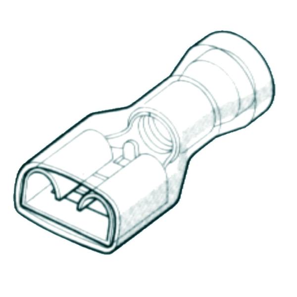 TERMINAL ENTRADA PLANA H-0,25x1,5 AISLADO PARA L6,3x0,8