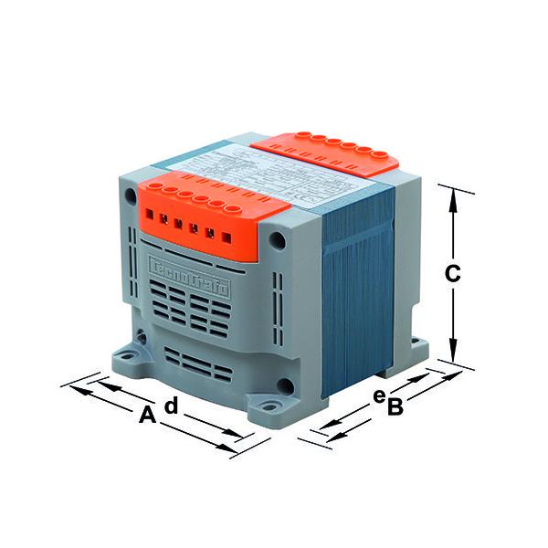 TRAFO MONO TKS 1300VA IP20 208-220-230-240-380-400-415-420-440-460-480/115-230V