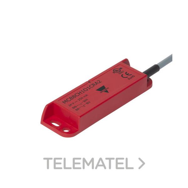 SENSOR MAG.SEG.RTGLAR.CMPTO.CBL.2m 2 NA+1 NC CAT.4 SAL.DCHA.PLAST.