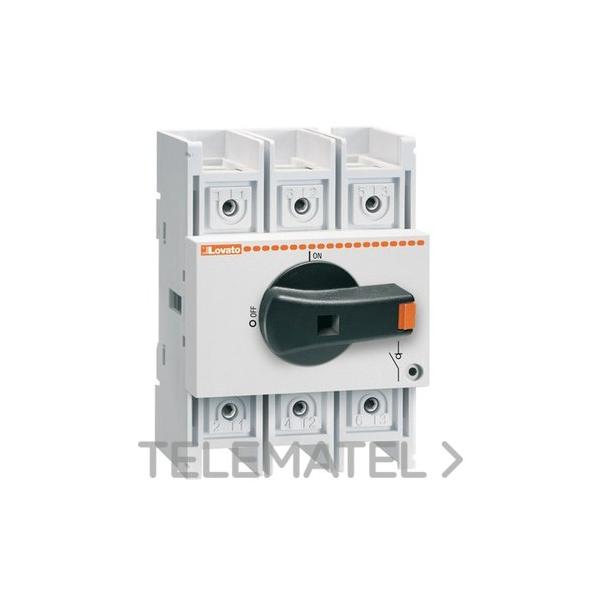 INTERRUPTOR TRIPOLAR 63A 18,5kW MANDO DIRECTO NEGRO