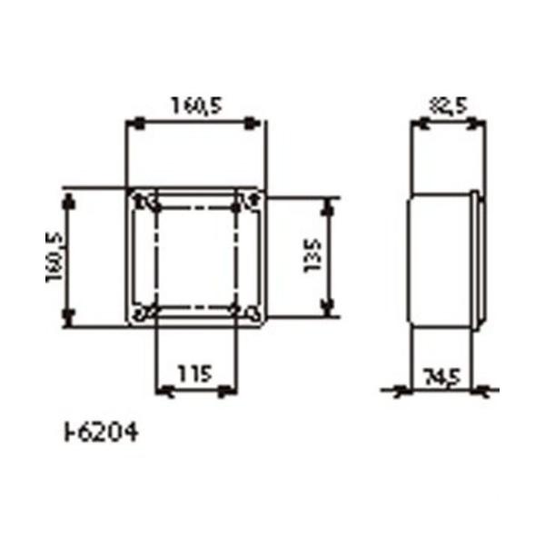 CAJA 150x150x70 CIEGA SERIE MARINER