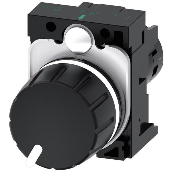 POTENCIÓMETRO COMPACTO REDONDO PLÁSTICO NEGRO 10kohm