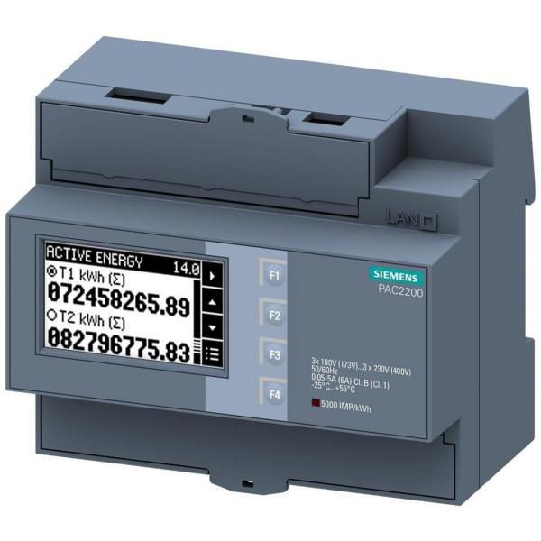 ANALIZADOR SENTRON PAC2200 P/PFL.DIN,1/5A MODBUS C/DPLY.P/MEDIR VBLE.ELCTRICAS
