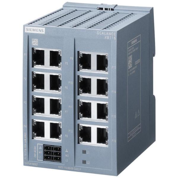 SWITCH IE NO GESTIONADO SCALANCE XB116,16x 10/100 MBITS/S PTO.RJ45,CONSTRUIR PEQ