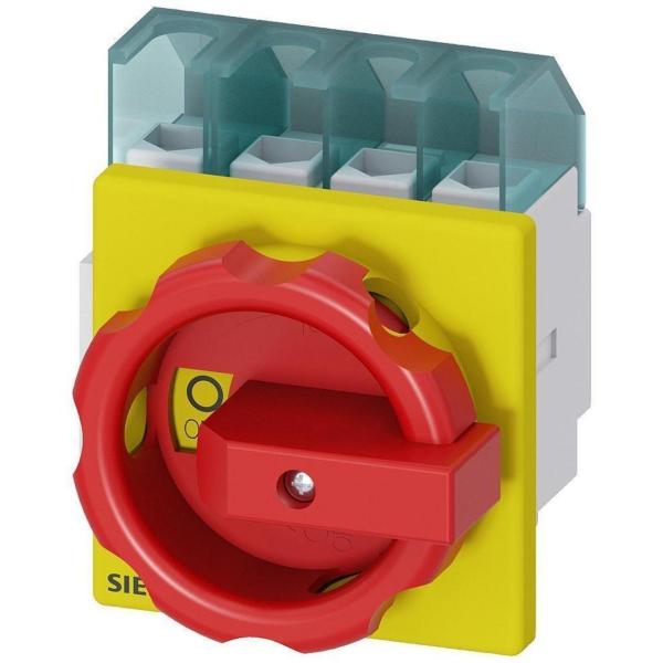 INTERRUPTOR 3LD2 3 POLOS+NEUTRO 25A 4 ORIFICIO FRONTAL ROJO / AMARILLO