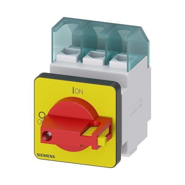 INTERRUPTOR 3LD2 3 POLOS 25A 4 ORIFICIO FRONTAL ROJO / AMARILLO