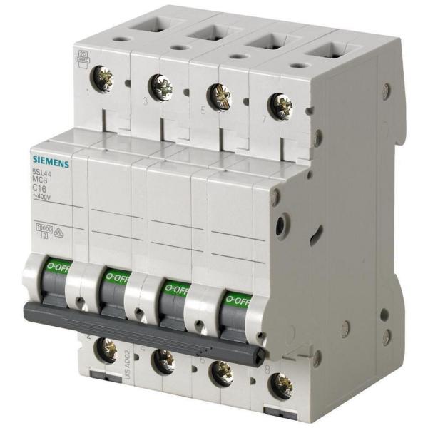 INTERRUPTOR AUTOMÁTICO 5SL4 10kA CURVA-C 4 POLOS 50A 70mm