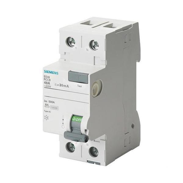 INTERRUPTOR DIFERENCIAL 5SV CLASE-AC 2 POLOS 16A 30mA 70mm