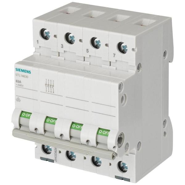 INTERRUPTOR 70mm 400V 3 MDULOS 35mm 4 POLOS 63A