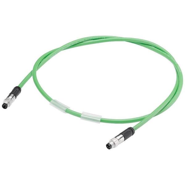 CABLE BUS 2xconectores M8 4 POLOS APANTALLADO 0,3m