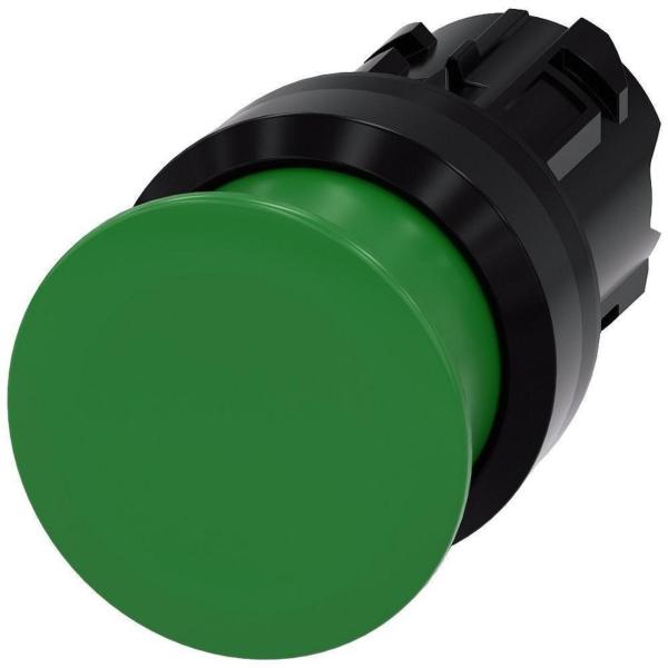 PULSADOR SETA 22mm REDONDO PLSTICO VERDE 30mm MOMENTNEO