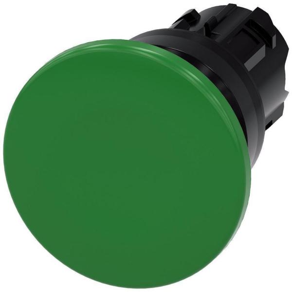 PULSADOR SETA 22mm REDONDO PLSTICO VERDE 40mm MOMENTNEO