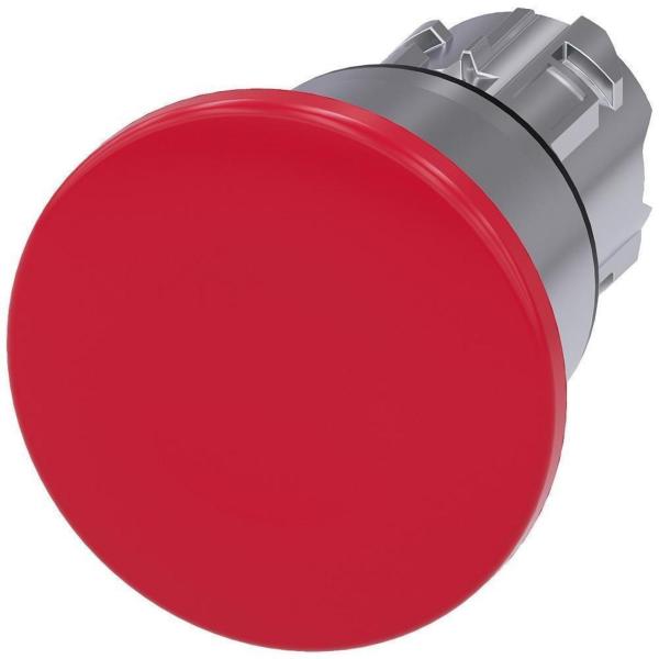 PULSADOR SETA METÁLICO BRILLANTE ROJO 40mm SOSTENIDO