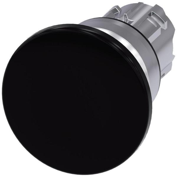 PULSADOR SETA METLICO BRILLANTE NEGRO 40mm MOMENTNEO